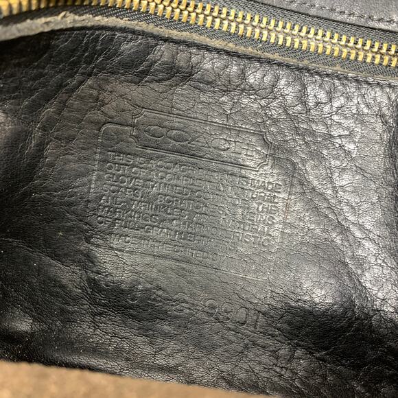 VTG 1980s Coach Chester Canteen Crossbody Bag Black Leather Purse Brass Hardware - Picture 8 of 9